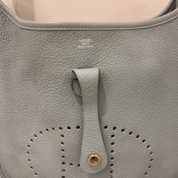 Vintage Hermes Evelyne Messenger bag — powder blue - MAJOR PRICE DROP - Picture 2 of 15